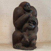 Wooden Ornaments Chimpanzee Ebony Wood Carving Ornaments - Chimpanzee