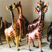 Handmade Carved Wood Sculpture Art - Giraffe