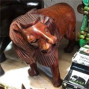 Handmade African Art，Hand Carved in Tanzania - Lion